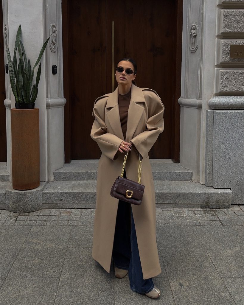 neutral trench coat
