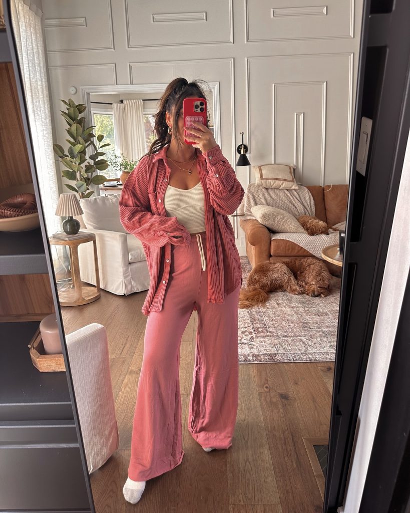 peach thanksgiving outfit