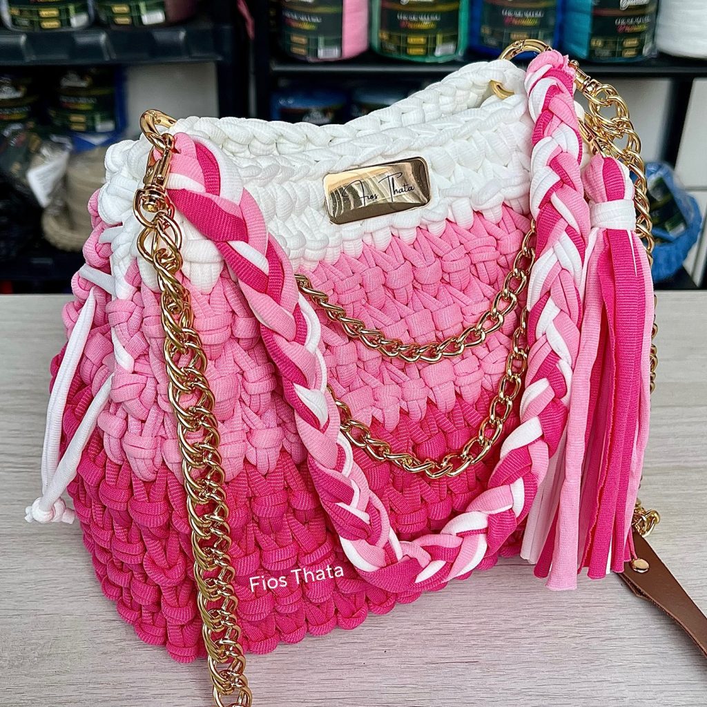 rose crochet bag