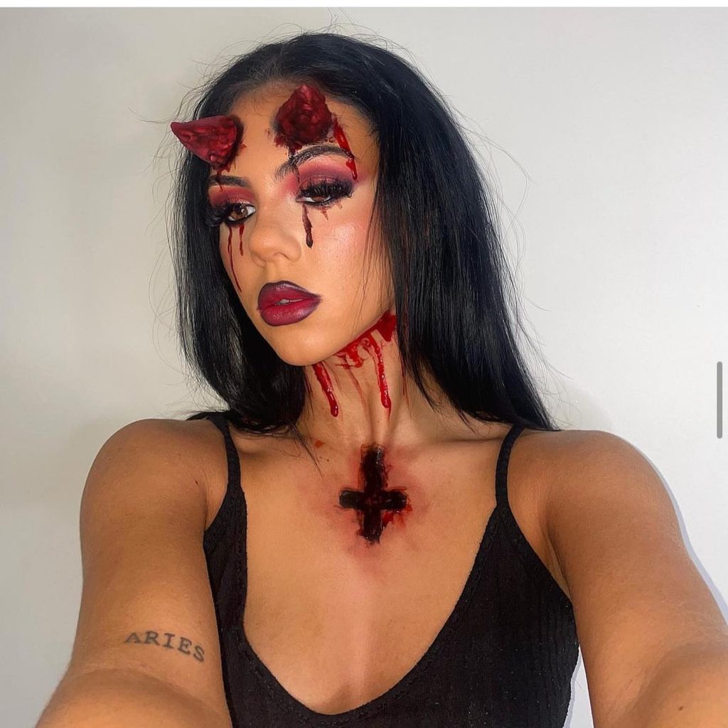 scary halloween makeup look