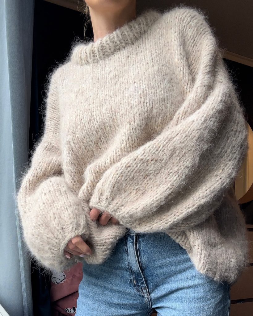 white winter women sweater