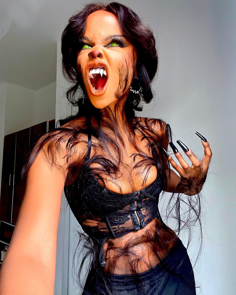 wolf halloween makeup look