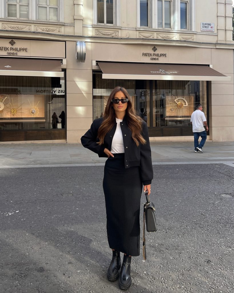 allblack winter women outfit