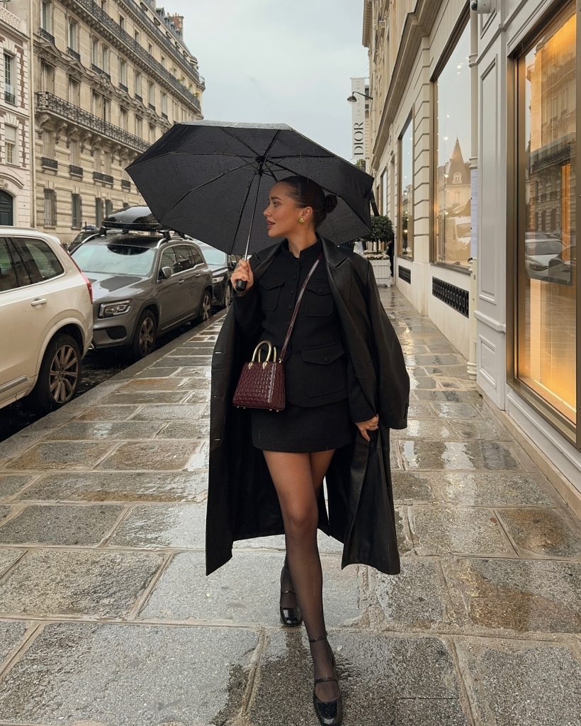 black rainyday outfit