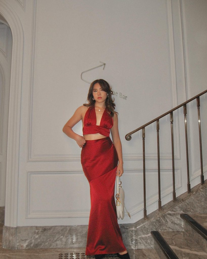 bold christmas dress