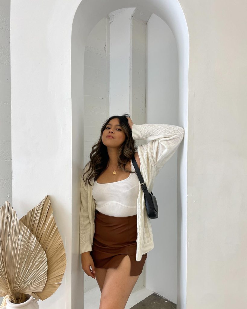 brown winter skirt