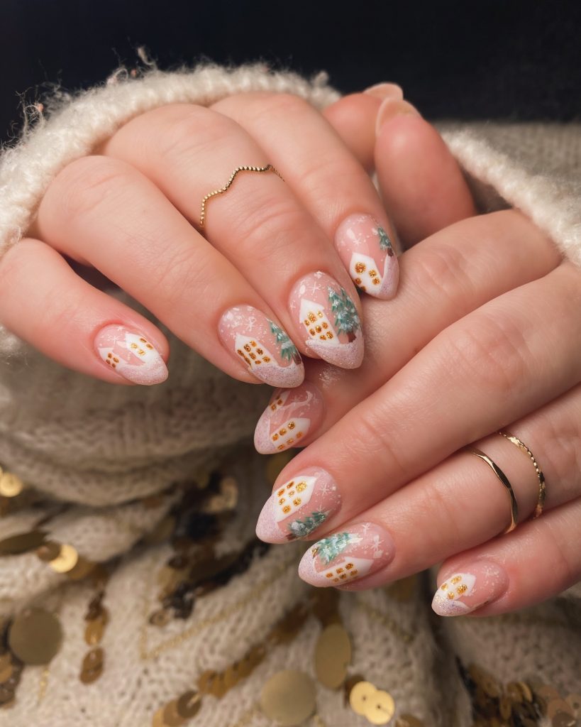charming christmas nails