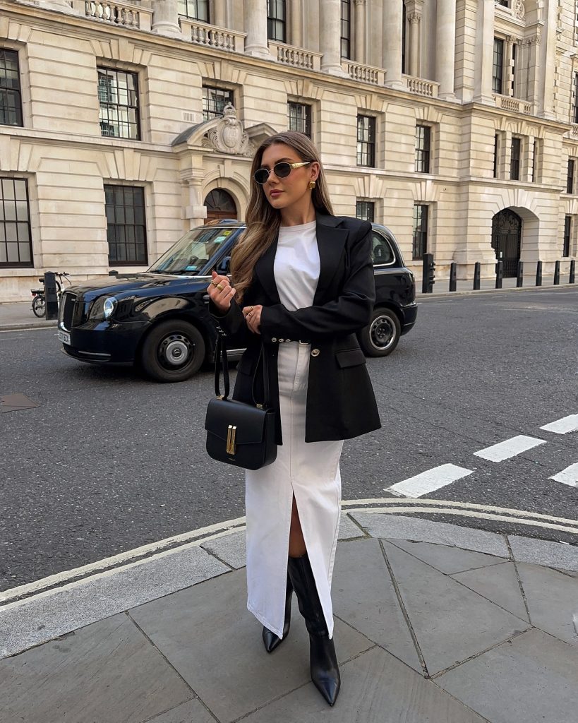 cool black blazer outfit