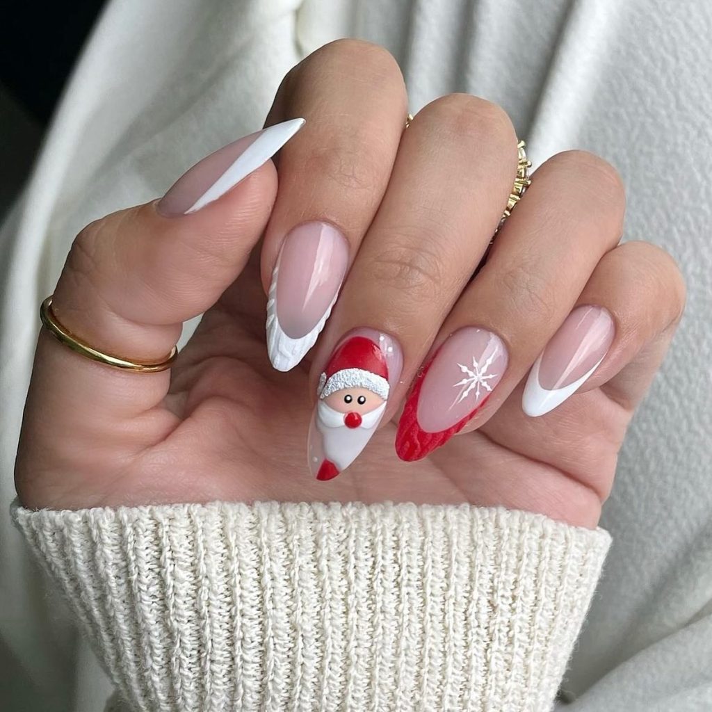 glass christmas nails
