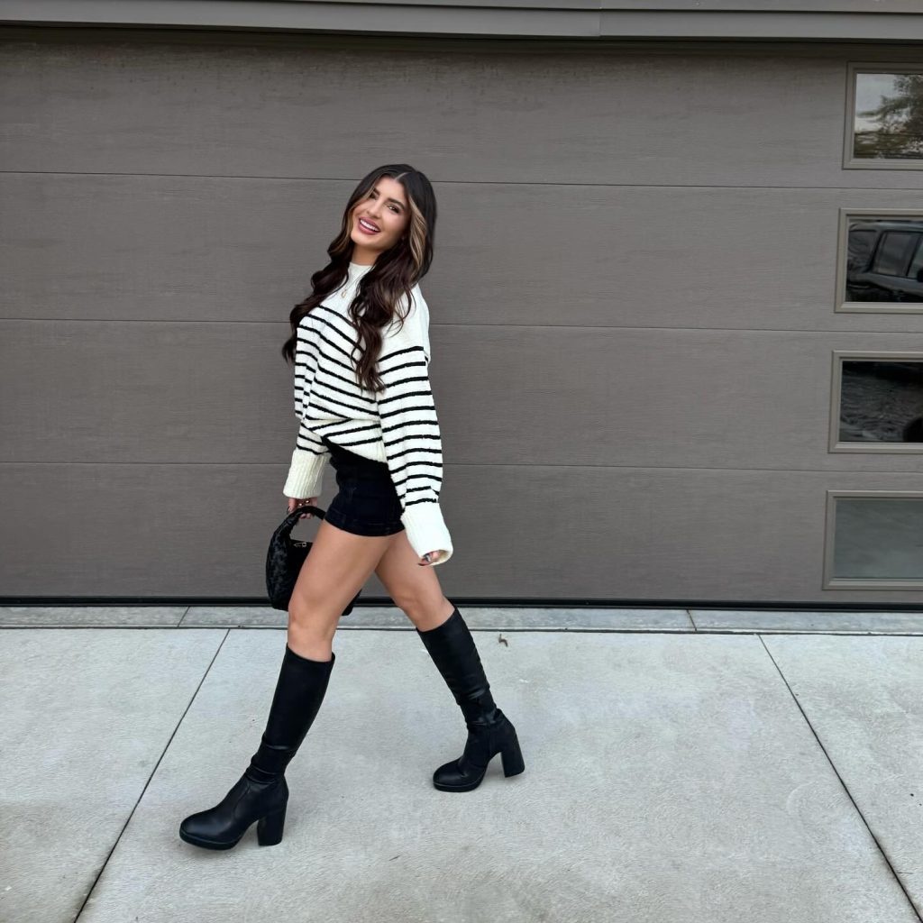 pretty kneehigh boots outfit
