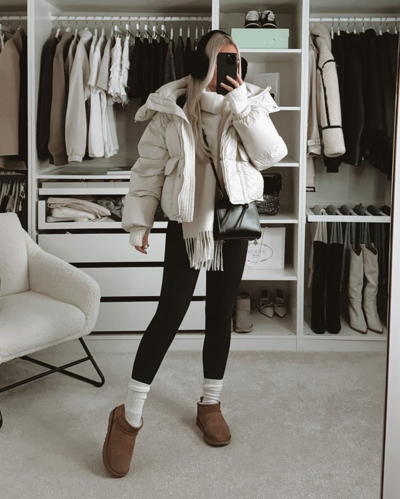 pufferjacket casual winter outfit