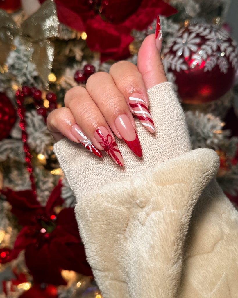 sharp christmas nails
