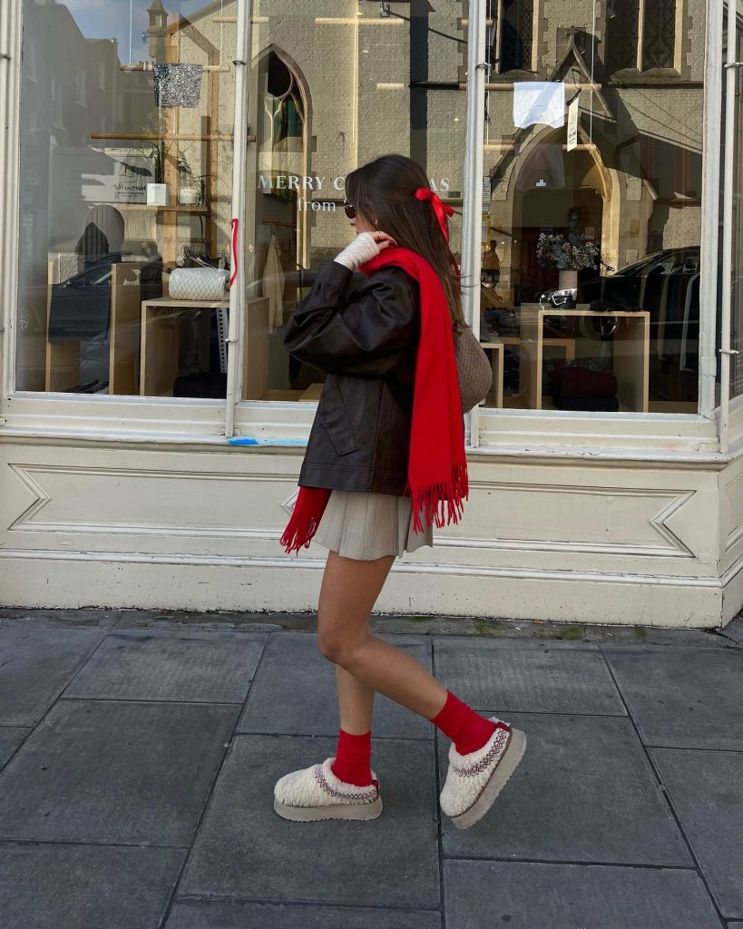 short winter women outfit