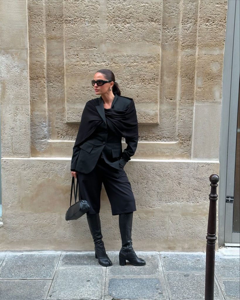unique black blazer outfit