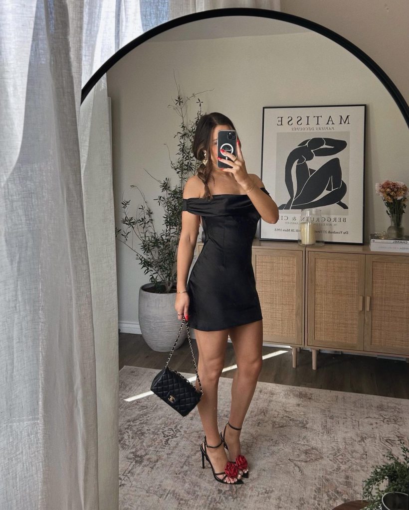 black valentine day outfit