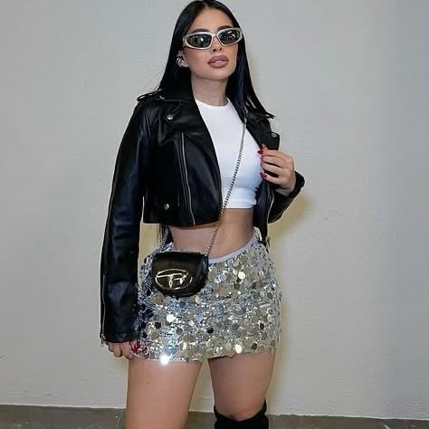 classy christmas sequin skirt