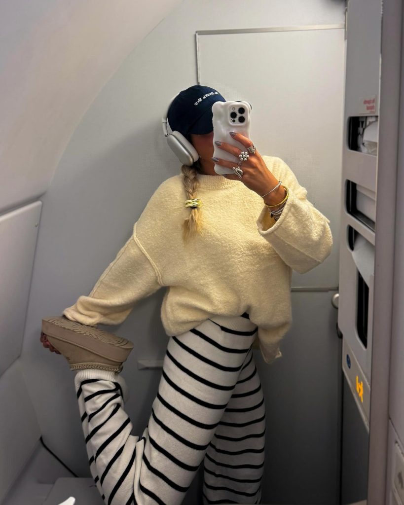 comfy winter airport look