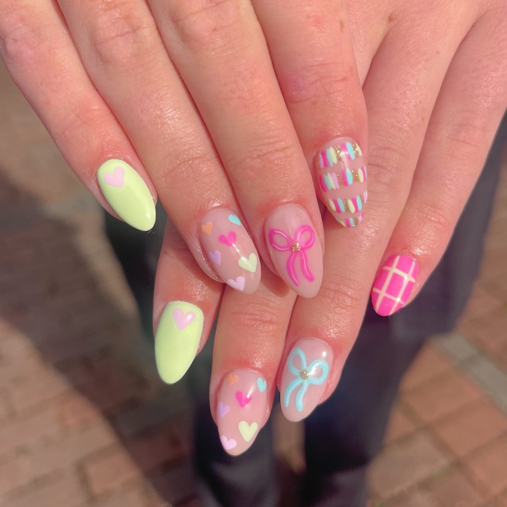 cute valentine nails