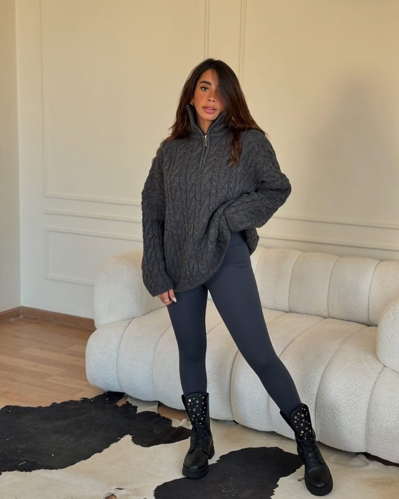 fleece winter legging outfit