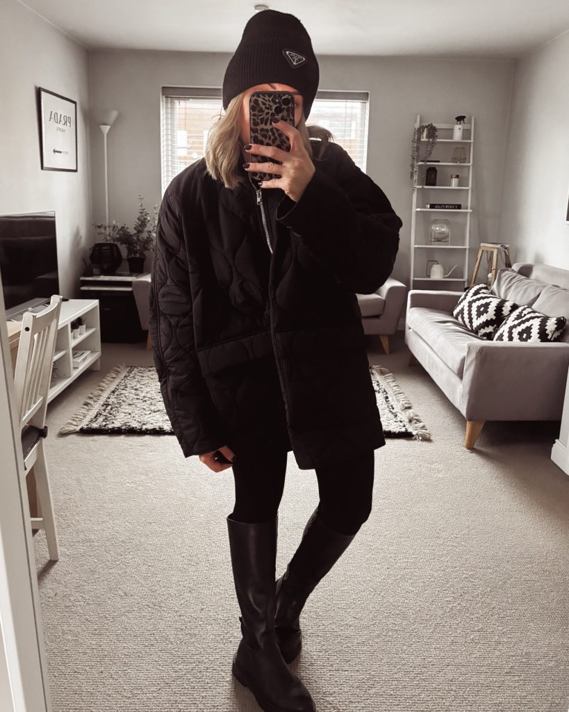fullblack winter legging outfit
