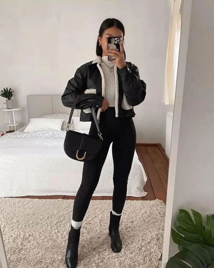 highnecktop with legging outfit