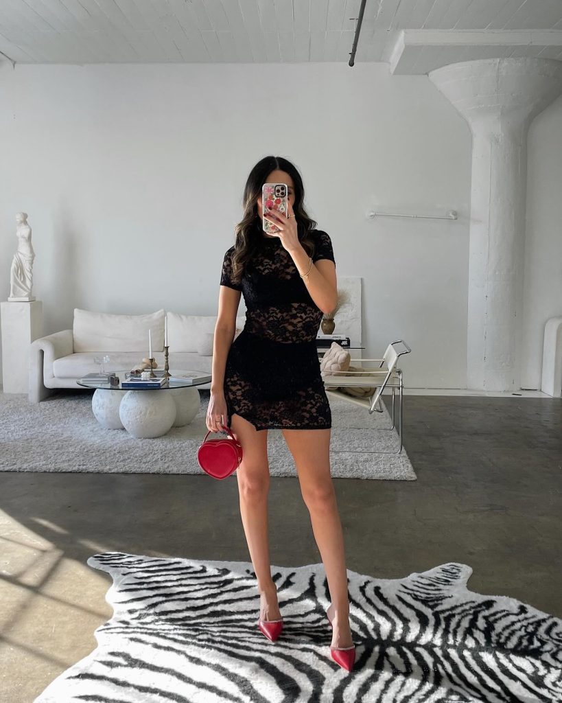 lace valentine day outfit