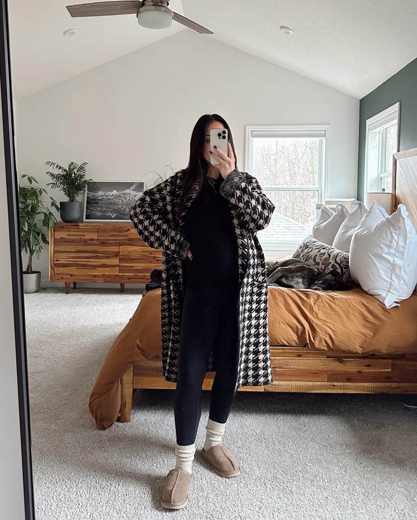 long maternity legging outfit