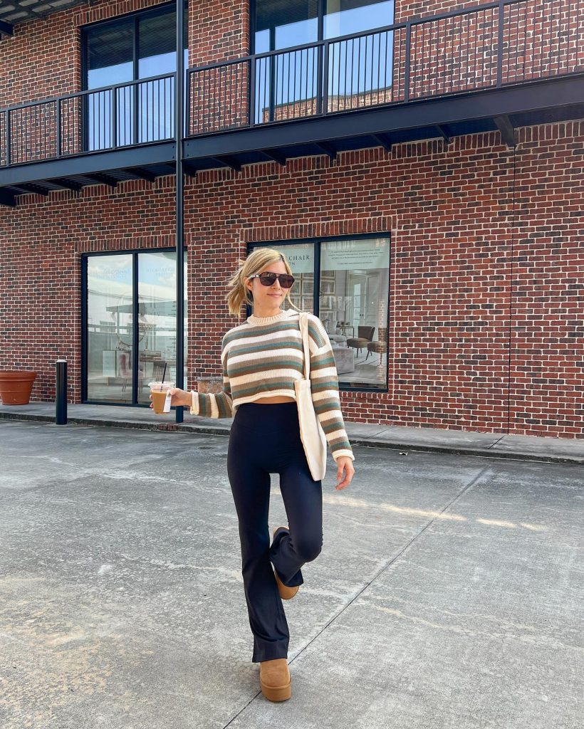 unique flared legging outfit