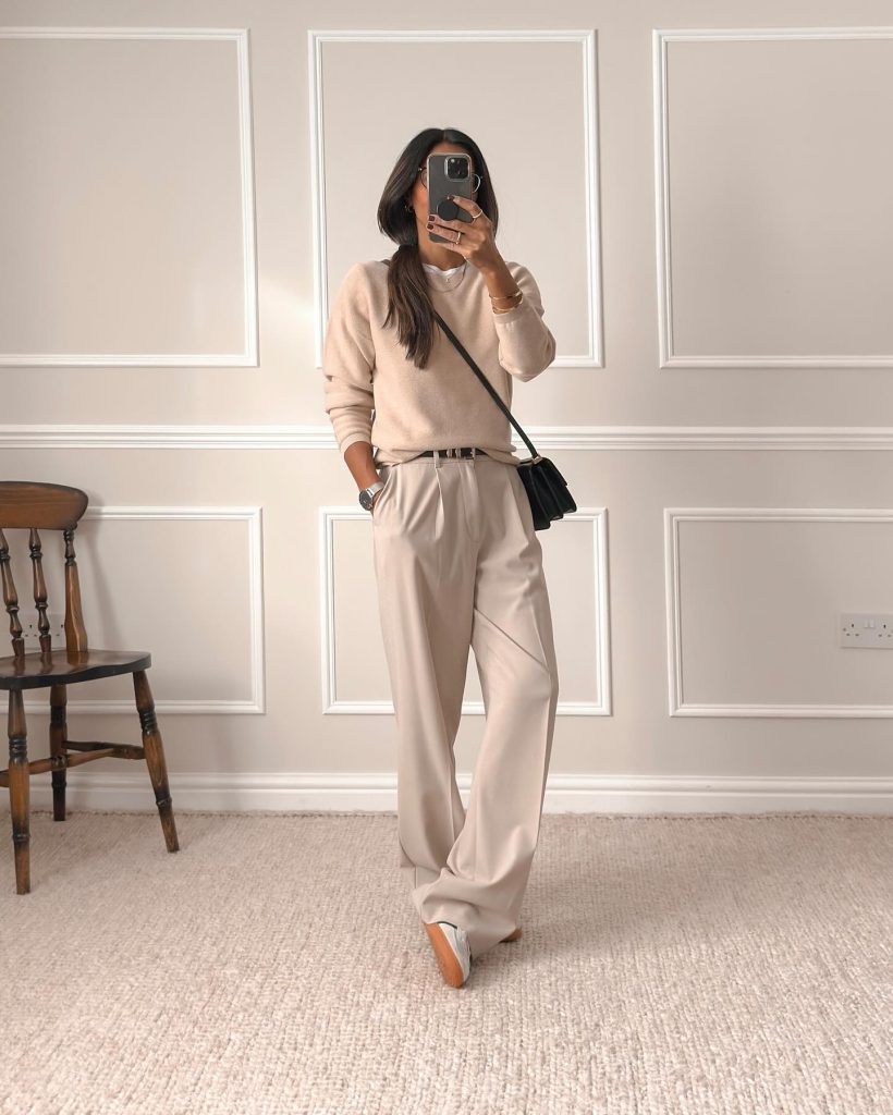 allwhite satin pant outfit