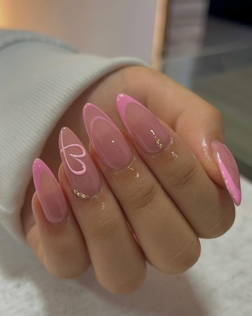 amazing pink valentine nails