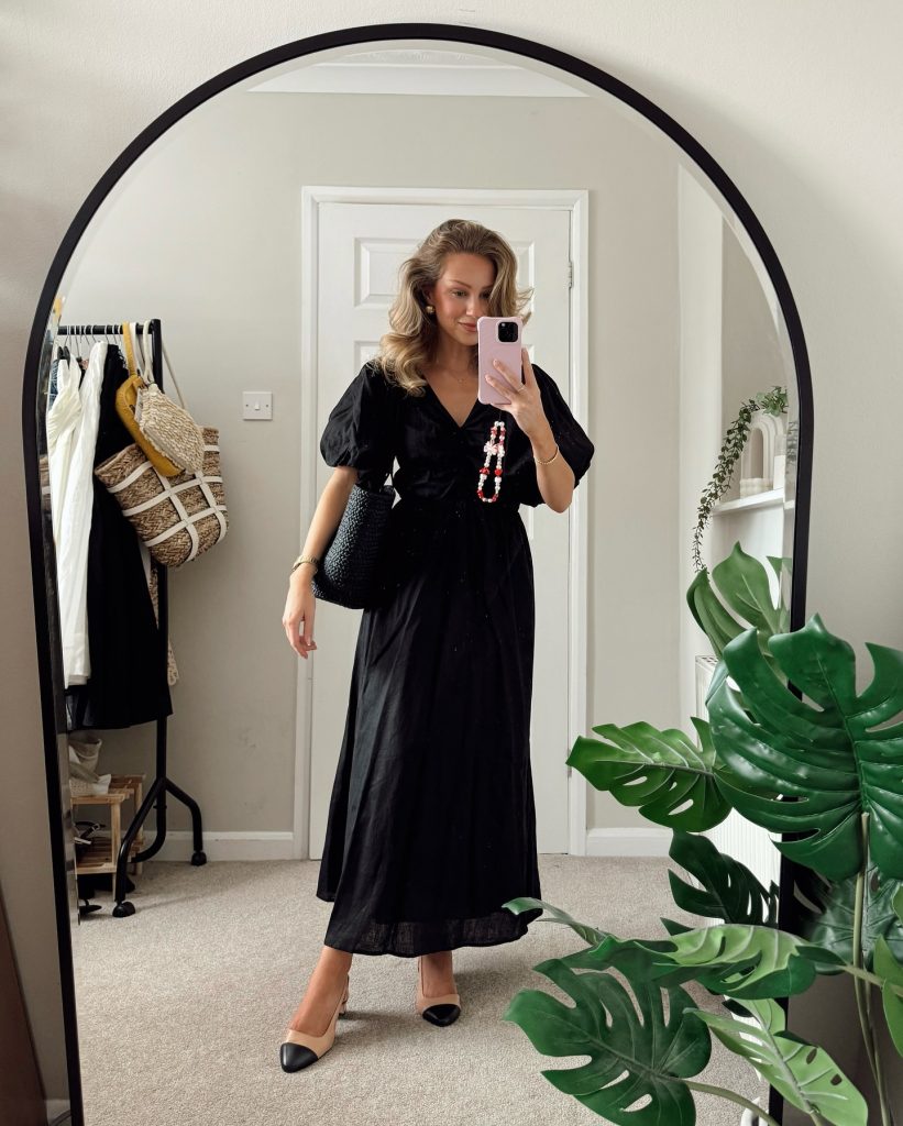 black summer office outfit