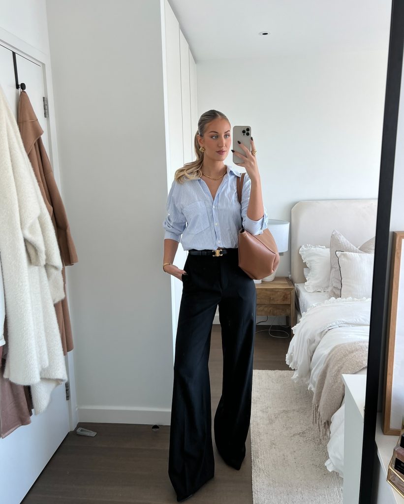 cool wideleg pant outfit