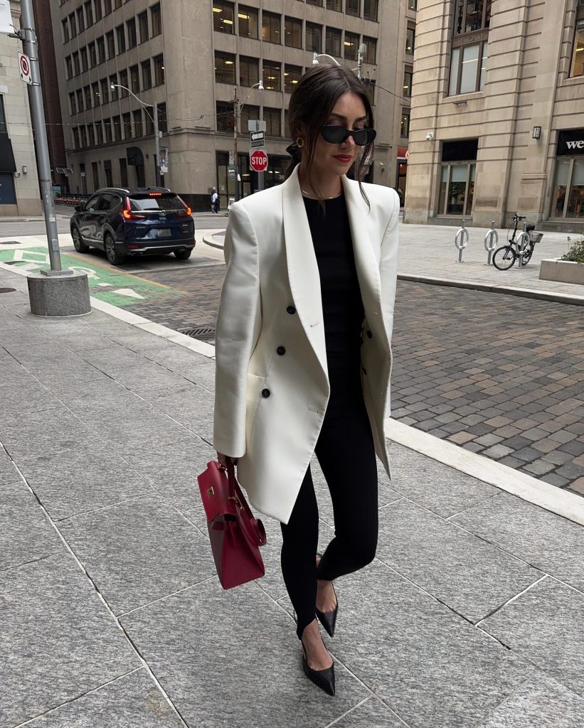 cute blazer business outfit