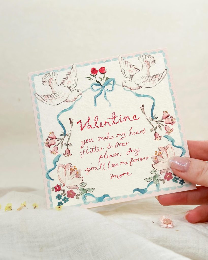 pretty diy valentine card