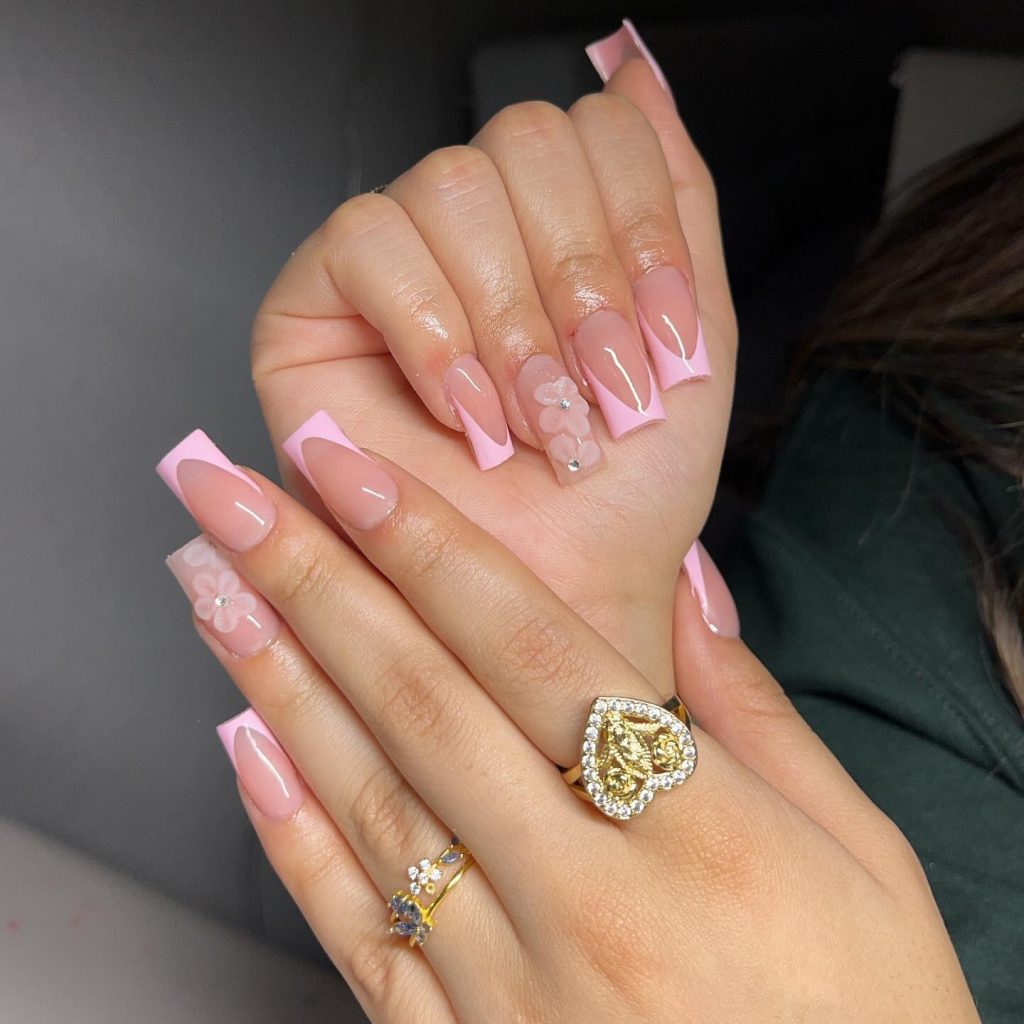 pretty pink valentine nails