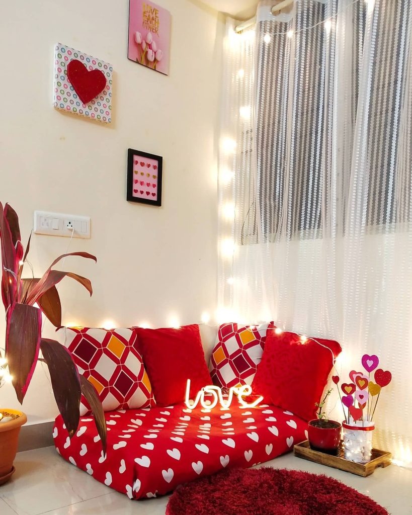 simple valentine decor