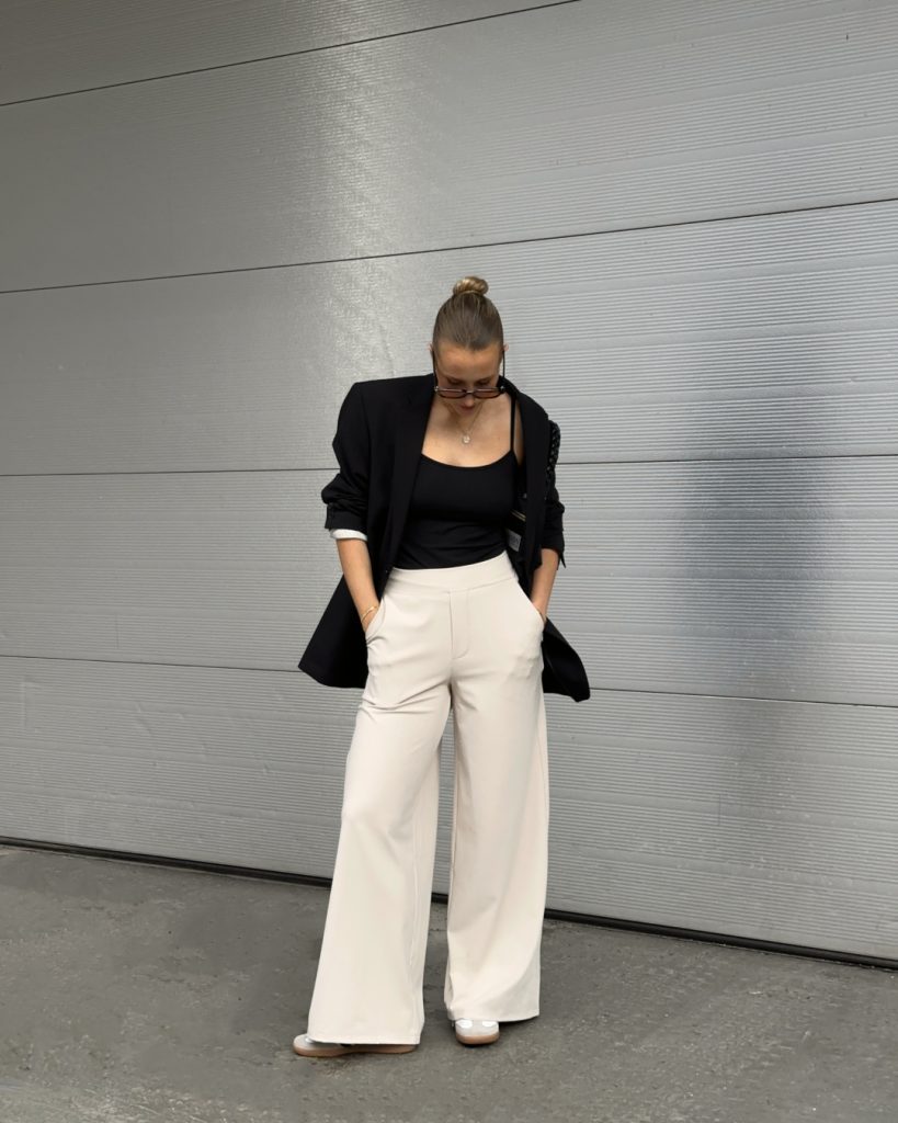 stylish wideleg pant outfit
