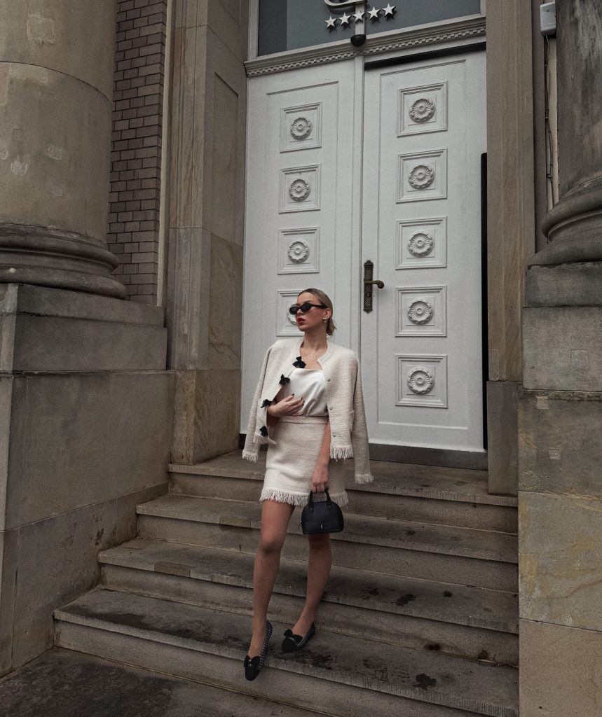 trendy ballet flat shoe outfit