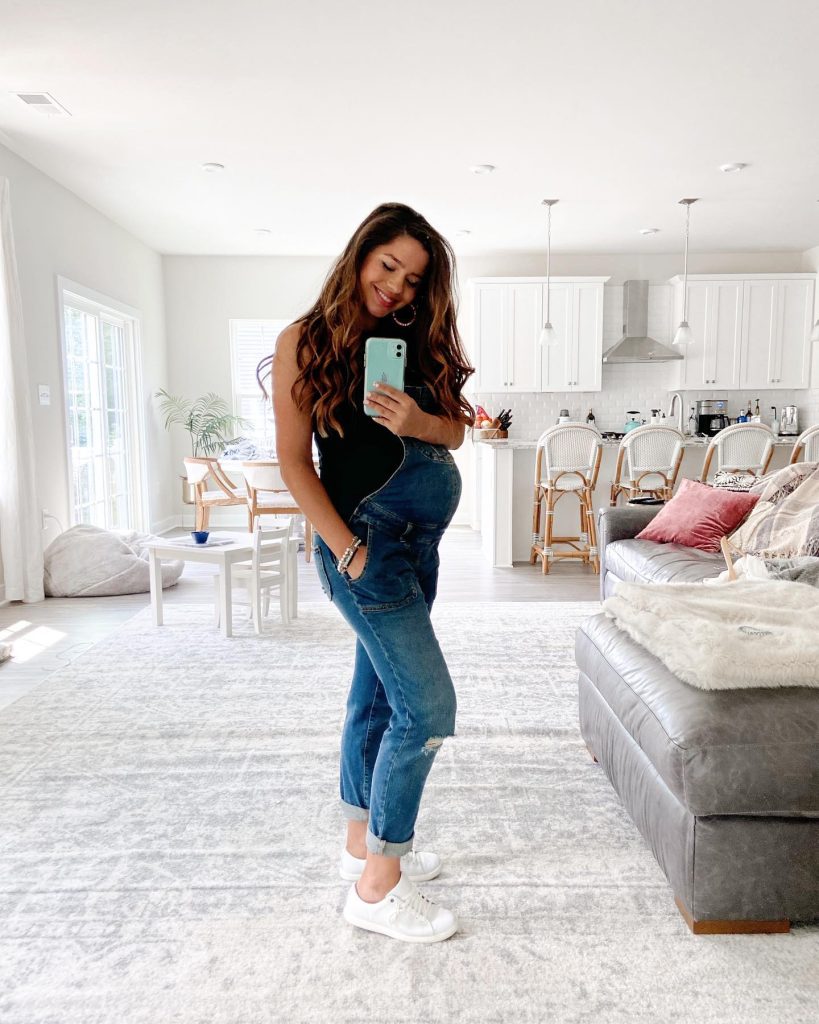 jumpsuit summer maternity outfit