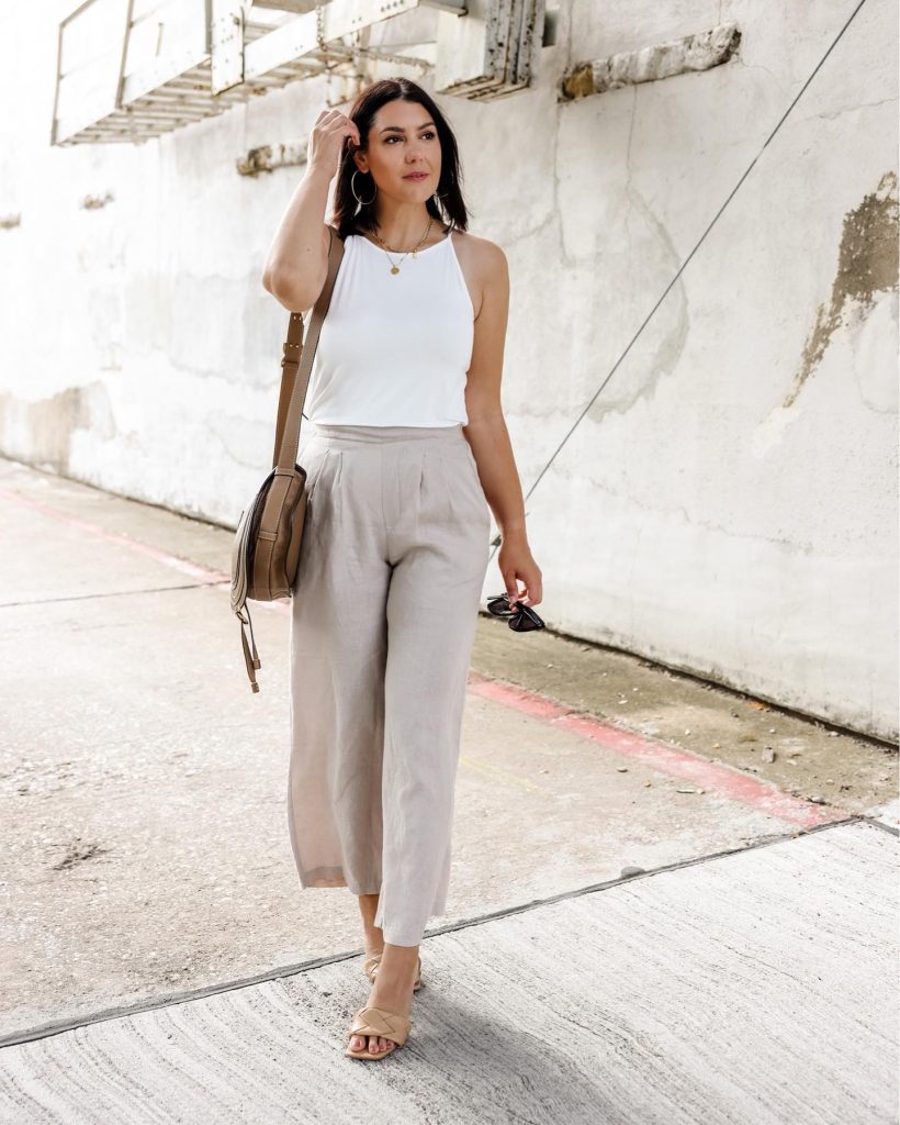 simple linen pant outfit