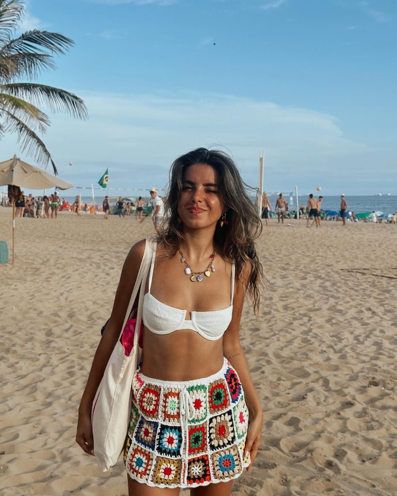 hot crochet beach outfit