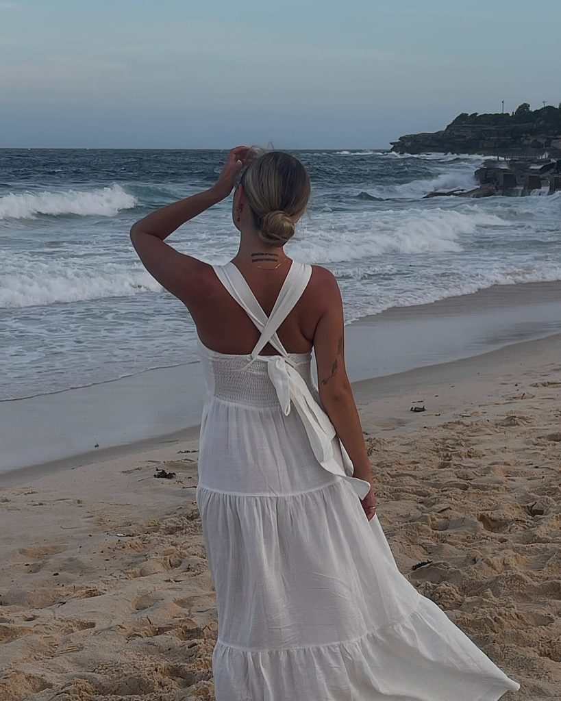 white flowy maxi dress