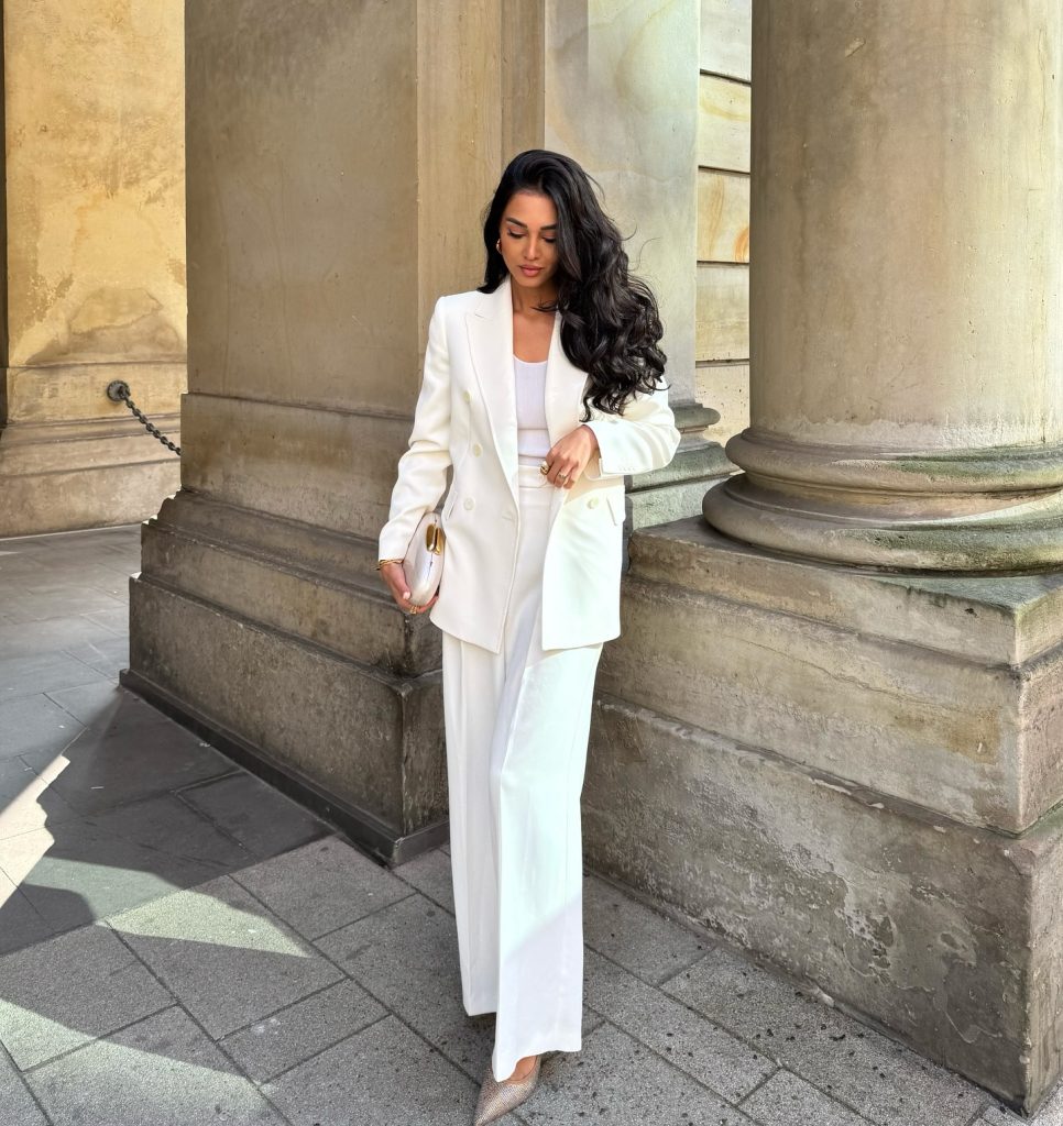 business white summer outfit