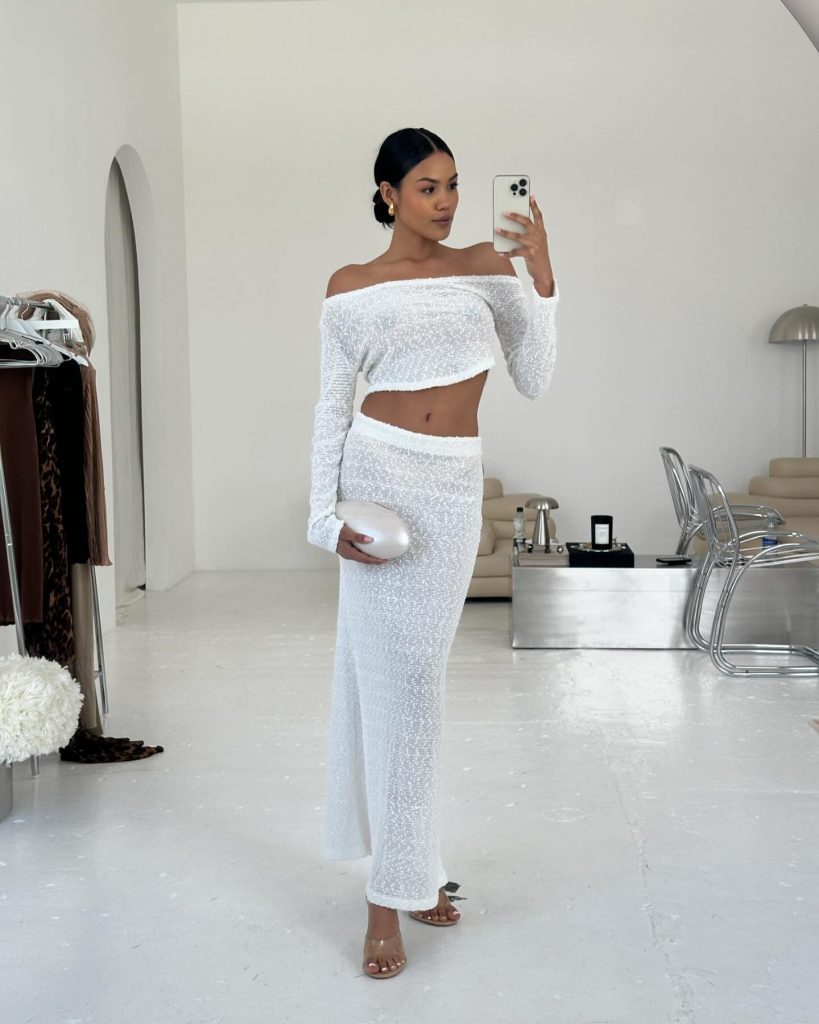 classy white summer outfit
