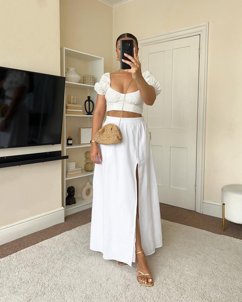 cute white summer outfit