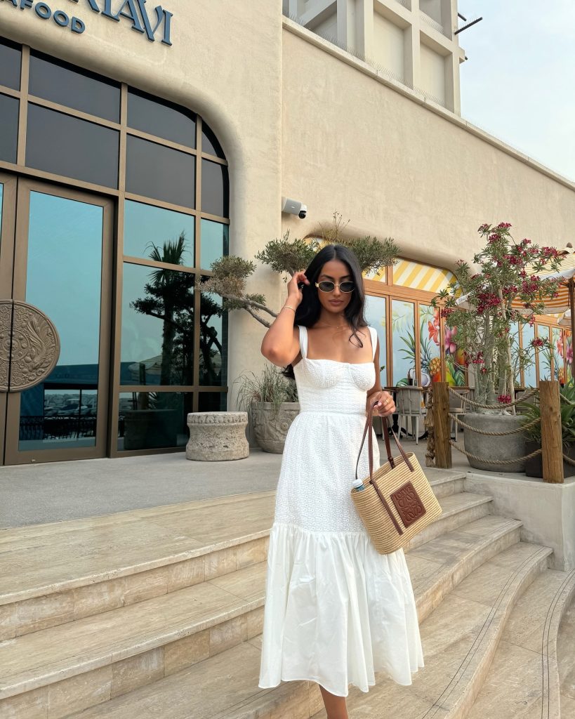 skirt white summer outfit