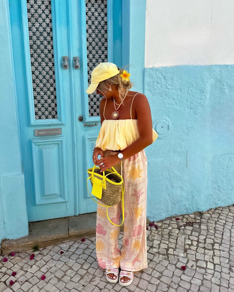 yellow summer pastel outfit