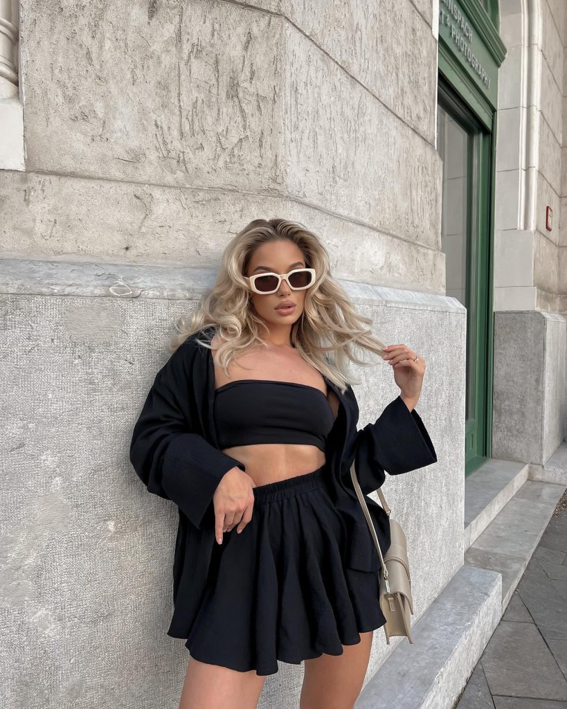 trendy summer black outfit