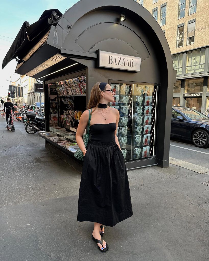 unique summer black outfit